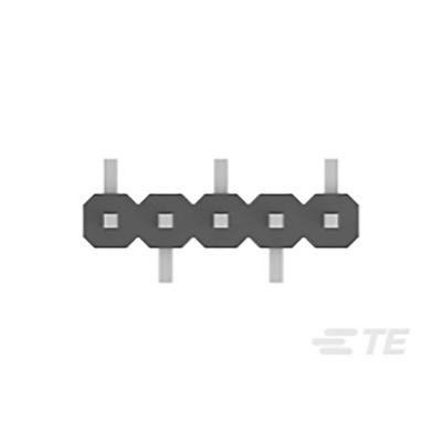 TE Connectivity AMPMODU Series Straight Surface Mount Pin Header, 4 Contact(s), 2.0mm Pitch, 1 Row(s), Unshrouded
