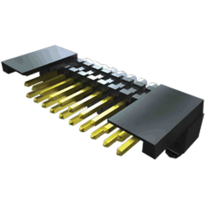 Samtec FSH Series Horizontal PCB Header, 20 Contact(s), 1.27mm Pitch, 2 Row(s), Shrouded
