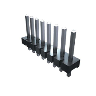 Samtec FWJ Series Straight Pin Header, 2 Contact(s), 3.96mm Pitch, 1 Row(s), Unshrouded