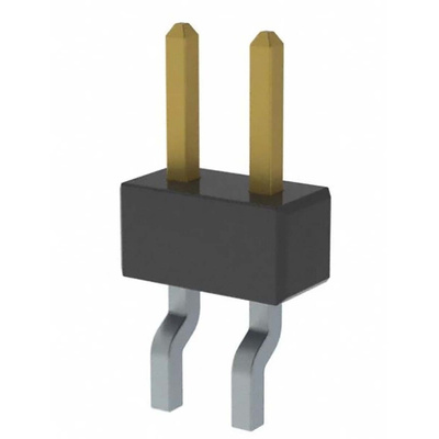 Samtec MMT Series Right Angle Surface Mount Pin Header, 2 Contact(s), 2.0mm Pitch, 1 Row(s), Unshrouded