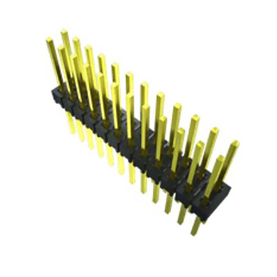 Samtec MTSW Series Straight Pin Header, 3 Contact(s), 2.54mm Pitch, 1 Row(s), Unshrouded
