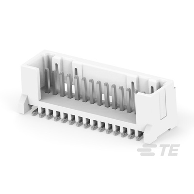 TE Connectivity MICRO CT Series Straight Board Mount PCB Header, 15 Contact(s), 1.2mm Pitch, 1 Row(s)