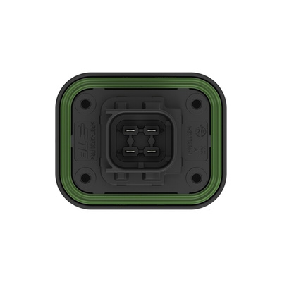 TE Connectivity 1-23774 Series Vertical Panel Mount PCB Header, 4 Contact(s), 6mm Pitch, 2 Row(s), Shrouded