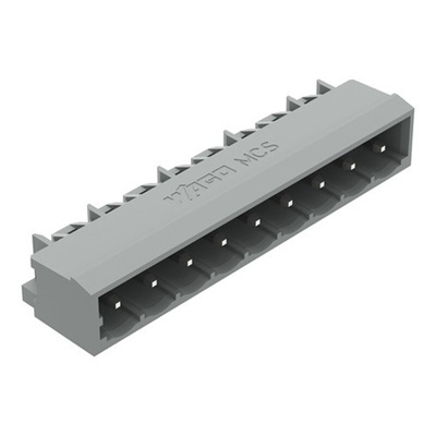 Wago 231 Series Angled PCB Mount PCB Header, 9 Contact(s), 5mm Pitch, 1 Row(s), Shrouded