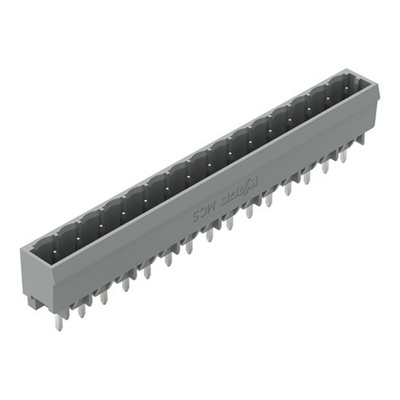 Wago 231 Series Straight PCB Mount PCB Header, 15 Contact(s), 5mm Pitch, 1 Row(s), Shrouded