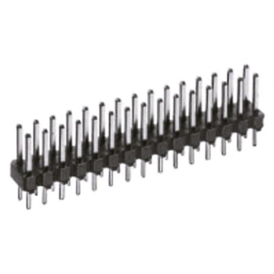 Hirose A1 Series Straight Through Hole Pin Header, 6 Contact(s), 2.54mm Pitch, 2 Row(s), Unshrouded