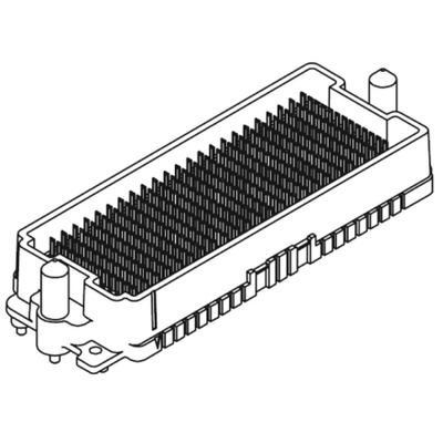 Molex HD Mezz Series Straight Surface Mount PCB Header, 351 Contact(s), 1.2mm Pitch, 27 Row(s), Shrouded