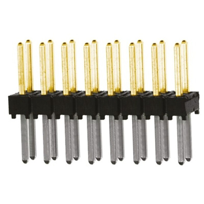 Samtec TSW Series Straight Through Hole Pin Header, 16 Contact(s), 2.54mm Pitch, 2 Row(s), Unshrouded