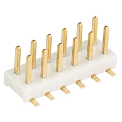 Hirose A3A Series Straight Surface Mount Pin Header, 12 Contact(s), 2.0mm Pitch, 2 Row(s), Unshrouded