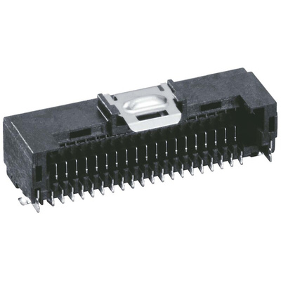 Hirose DF50 Series Right Angle Surface Mount PCB Header, 50 Contact(s), 1.0mm Pitch, 2 Row(s), Shrouded