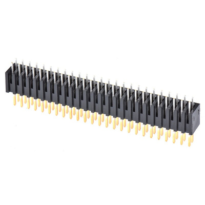 Hirose HIF3E Series Straight Through Hole PCB Header, 50 Contact(s), 2.54mm Pitch, 2 Row(s), Shrouded