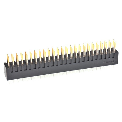 Hirose HIF3E Series Straight Through Hole PCB Header, 50 Contact(s), 2.54mm Pitch, 2 Row(s), Shrouded