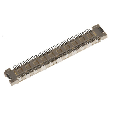 Hirose FunctionMAX FX10 Series Straight Surface Mount PCB Header, 110 Contact(s), 0.5mm Pitch, 2 Row(s), Shrouded