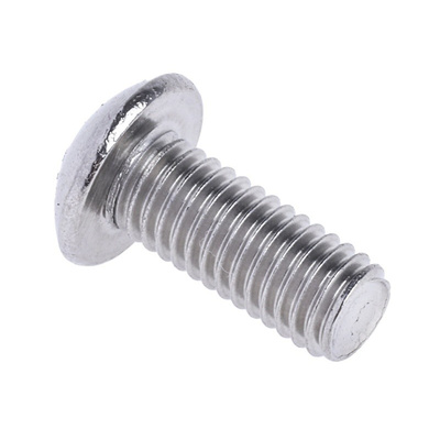 RS PRO M5 x 12mm Hex Socket Button Screw Plain Stainless Steel