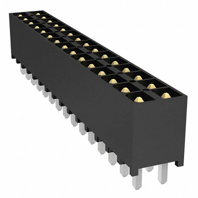 Samtec IPT1 Series Right Angle Through Hole PCB Header, 40 Contact(s), 2.54mm Pitch, 2 Row(s), Shrouded