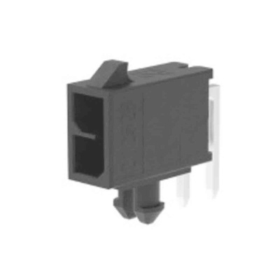 Molex Micro-Fit+ Series Right Angle Through Hole PCB Header, 2 Contact(s), 3.0mm Pitch, 2 Row(s), Shrouded