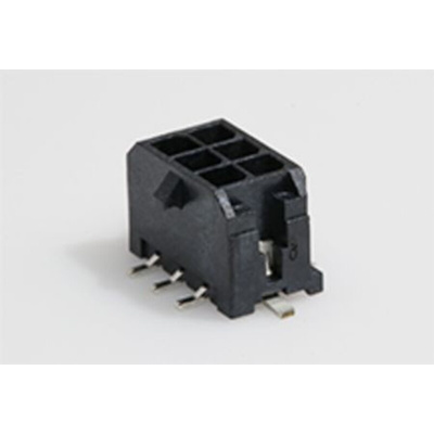 Molex Micro-Fit 3.0 Series Vertical Surface Mount PCB Header, 6 Contact(s), 3.0mm Pitch, 2 Row(s), Shrouded