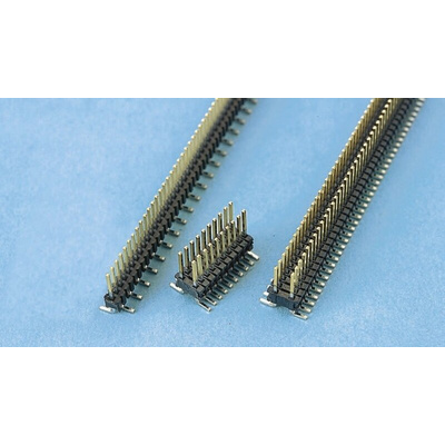 Samtec FTR Series Straight Surface Mount Pin Header, 80 Contact(s), 1.27mm Pitch, 2 Row(s), Unshrouded