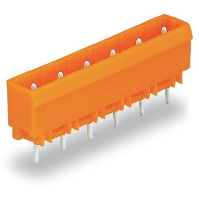 Wago 231 Series Straight PCB Mount PCB Header, 10 Contact(s), 7.62mm Pitch, 1 Row(s), Shrouded