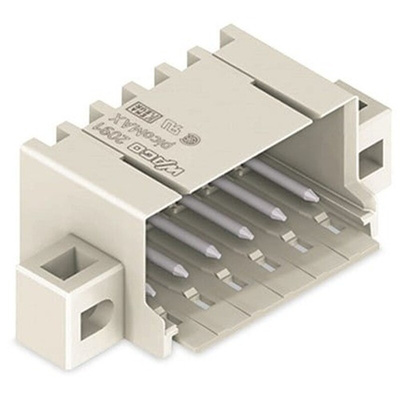 Wago 2091 Series Angled PCB Mount Header, 8 Contact(s), 3.5mm Pitch, 1 Row(s), Shrouded
