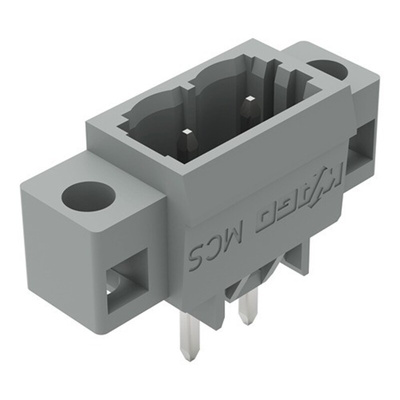 Wago 231 Series Straight PCB Mount PCB Header, 2 Contact(s), 5mm Pitch, 1 Row(s), Shrouded