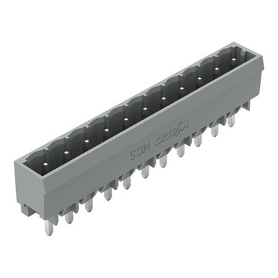 Wago 231 Series Straight PCB Mount PCB Header, 11 Contact(s), 5mm Pitch, 1 Row(s), Shrouded