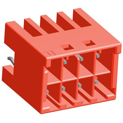 TE Connectivity Grace Inertia Series Straight Through Hole PCB Header, 8 Contact(s), 3.3mm Pitch, 2 Row(s), Shrouded