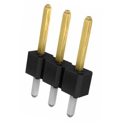 Amphenol Communications Solutions BergStik Series Straight Through Hole Pin Header, 3 Contact(s), 2.54mm Pitch, 1