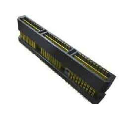 Samtec QTH Series Straight Surface Mount PCB Header, 80 Contact(s), 0.5mm Pitch, 2 Row(s), Shrouded