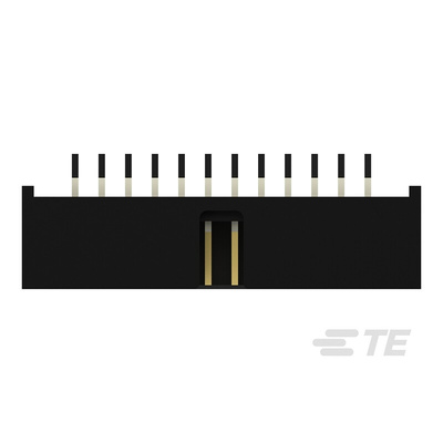 TE Connectivity AMP-LATCH Series Straight Through Hole PCB Header, 24 Contact(s), 2.54mm Pitch, 2 Row(s), Shrouded