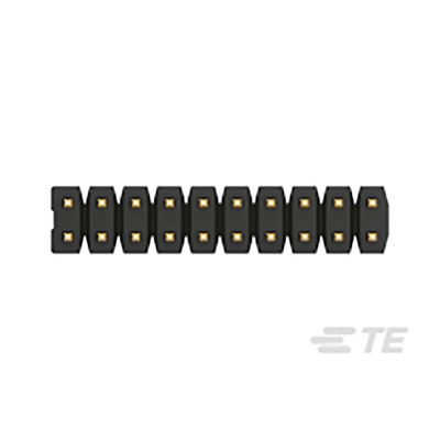 TE Connectivity AMPMODU Series Straight Through Hole Pin Header, 10 Contact(s), 2.0mm Pitch, 2 Row(s), Unshrouded