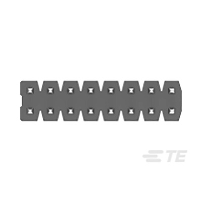 TE Connectivity AMPMODU Series Straight Through Hole Pin Header, 14 Contact(s), 2.0mm Pitch, 2 Row(s), Unshrouded
