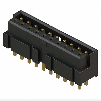 Samtec LS2 Series Straight Through Hole PCB Header, 40 Contact(s), 2.0mm Pitch, 1 Row(s), Shrouded