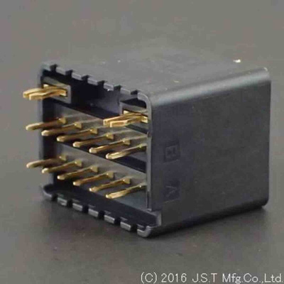 JST JFA J2000 Series PCB Header, 12 Contact(s), 2.5mm Pitch, 2 Row(s), Shrouded