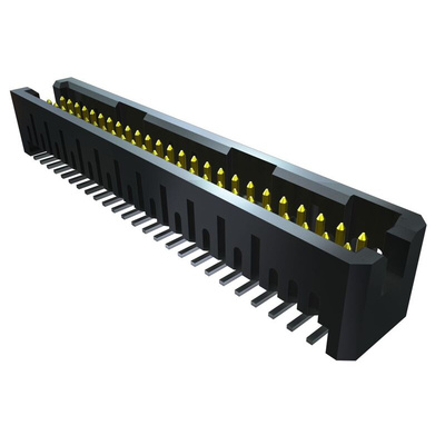 Samtec TFML Series Straight PCB Header, 10 Contact(s), 1.27mm Pitch, 2 Row(s), Shrouded