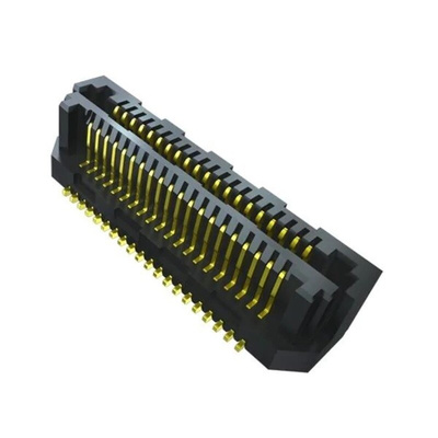 Samtec LSS Series Horizontal Surface Mount PCB Header, 80 Contact(s), 0.635mm Pitch, 2 Row(s), Shrouded