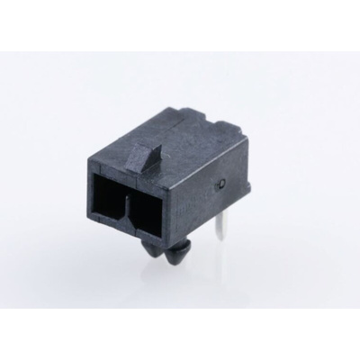 Molex Micro-Fit+ Series Right Angle Through Hole PCB Header, 2 Contact(s), 3.0mm Pitch, 1 Row(s), Shrouded