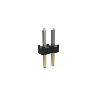 Amphenol ICC Minitek Series Through Hole Pin Header, 2 Contact(s), 2.0mm Pitch, 1 Row(s), Unshrouded