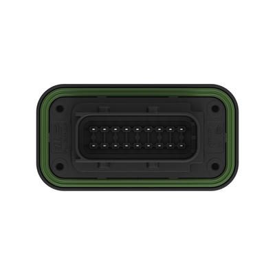 TE Connectivity 1-23774 Series Vertical Panel Mount PCB Header, 18 Contact(s), 6mm Pitch, 2 Row(s), Shrouded