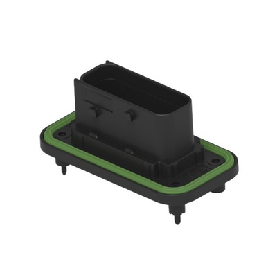 TE Connectivity 1-23774 Series Vertical Panel Mount PCB Header, 18 Contact(s), 6mm Pitch, 2 Row(s), Shrouded