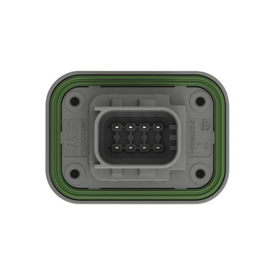 TE Connectivity 2-23781 Series Vertical Panel Mount PCB Header, 8 Contact(s), 6mm Pitch, 2 Row(s), Shrouded