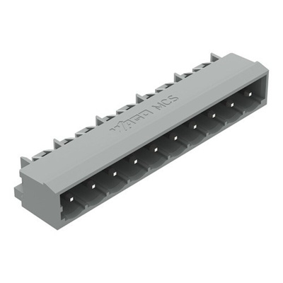 Wago 231 Series Angled PCB Mount PCB Header, 10 Contact(s), 5mm Pitch, 1 Row(s), Shrouded