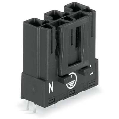 Wago 770 Series Straight PCB Mount PCB Header, 3 Contact(s), 10mm Pitch, 1 Row(s), Shrouded