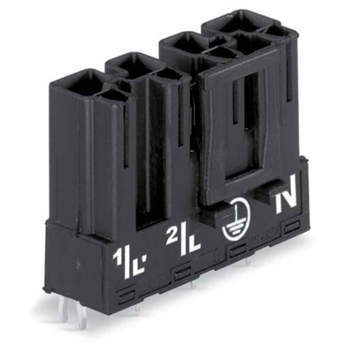 Wago 770 Series Straight PCB Mount PCB Header, 4 Contact(s), 10mm Pitch, 1 Row(s), Shrouded