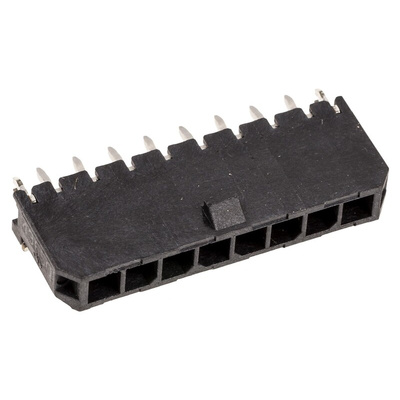 Molex Micro-Fit 3.0 Series Straight Through Hole PCB Header, 8 Contact(s), 3.0mm Pitch, 1 Row(s), Shrouded