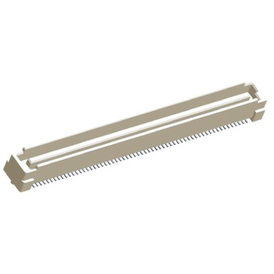 TE Connectivity Free Height Series Straight Surface Mount PCB Header, 140 Contact(s), 0.8mm Pitch, 2 Row(s), Shrouded