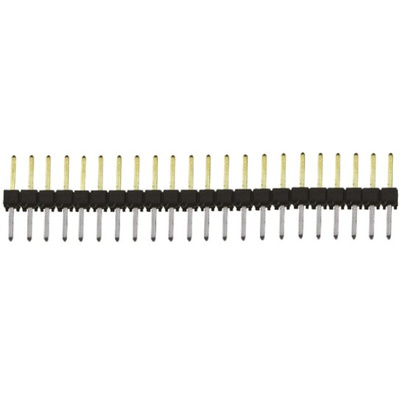 Samtec TSW Series Straight Through Hole Pin Header, 22 Contact(s), 2.54mm Pitch, 1 Row(s), Unshrouded