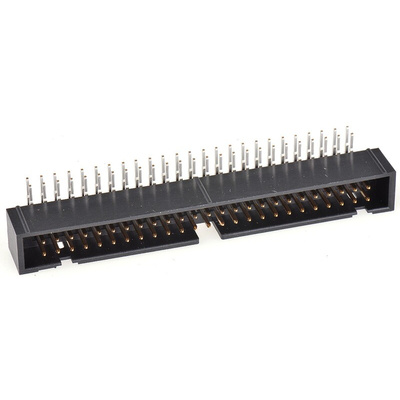 Hirose HIF3FC Series Right Angle Through Hole PCB Header, 50 Contact(s), 2.54mm Pitch, 2 Row(s), Shrouded