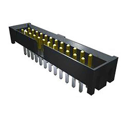 Samtec STMM Series Straight Through Hole PCB Header, 20 Contact(s), 2.0mm Pitch, 2 Row(s), Shrouded