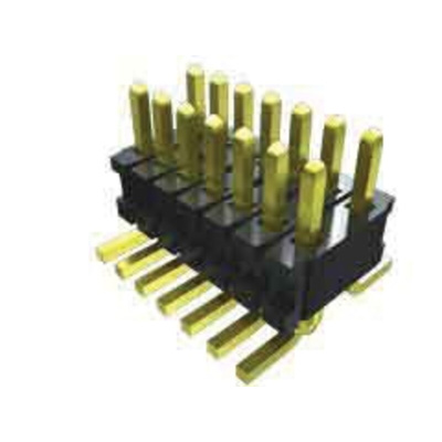 Samtec FTR Series Straight Surface Mount Pin Header, 20 Contact(s), 1.27mm Pitch, 2 Row(s), Unshrouded
